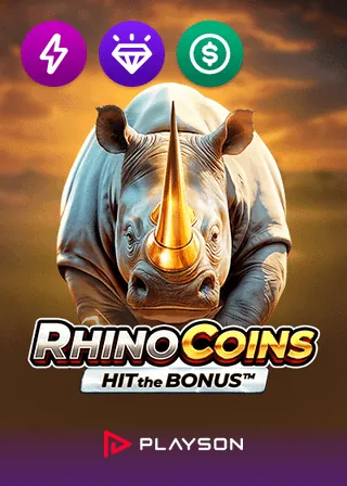 Rhino Coins Hit the Bonus Slot von Playson spielen